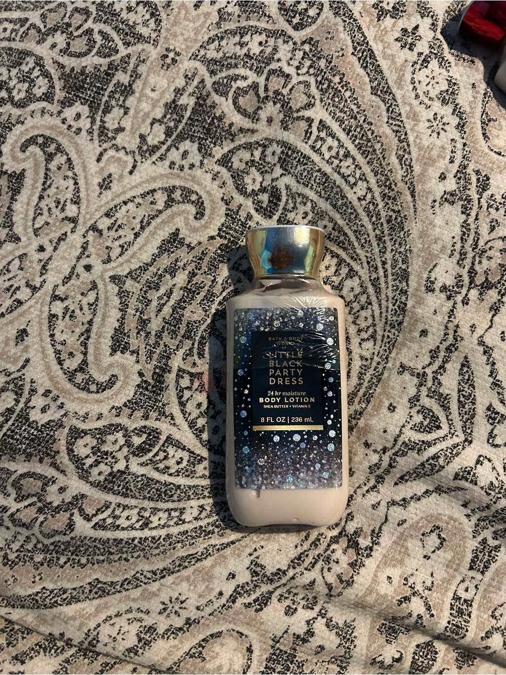 Bath & Body Works Little Black Party Dress Lotion Bottle - Black, Gold, White